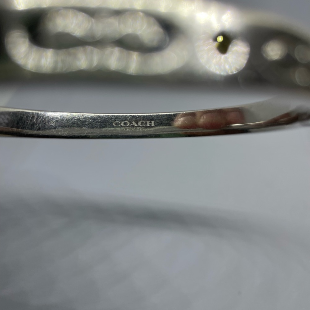 Coach Kissing C Hinged Bangle Silver - Picture 2 of 5